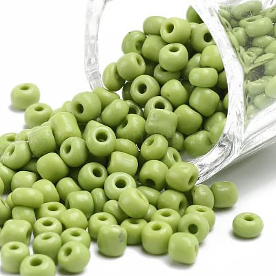 Handicraft Emporium | Glass Seed Beads | Round | 3mm | Approx 50g | Lime Green
