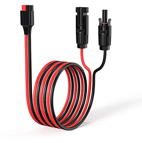 Câble Solaire vers Anderson 10AWG, Câble de Charge Solaire, Connector Anderson 45A pour Centrale Électrique, Panneau Solaire, Générateur Solaire(1.8m)