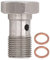 Aramox Single Banjo, Banjo Fittings M12x1.0 Metrisches Gewinde Einlochbremsschlauch-Adapter mit Unterlegscheiben für Bremskupplungsleitungen Turboölzufuhr