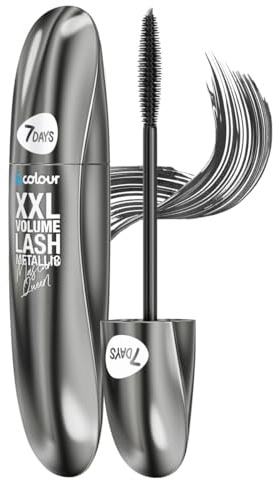 7Days Mascara Grau für Volumen und Länge für Wimpern Make-up – verlängernde langanhaltende Make Up Formel – Volumizing Mascara für Augen – schuppenfreie lange Wimpern – False Lash Effekt