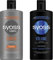 Syoss Shampoo Men Power (440 ml) & Shampoo Volume (440 ml), Volumen Shampoo für feines & plattes Haar, silikonfreies Shampoo für bis zu 48 h Volumen ohne Beschweren, vegane Formel mit Violettem Reis