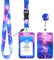 Molain ID Kartenhalter mit Lanyard und einziehbarem Ausweisrollen Clip, Sternenhimmel ID Kartenhalter Set, einziehbare Ausweis Schlüsselrolle, abbrechbare Crossbody Lanyards (Sternenklar)