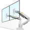 NB North Bayou Dual Monitor Mount White, Full Motion Swivel Monitor Arm for 17-27'' Screens Load 4.4-19.8 lbs VESA 75/100 F160-W