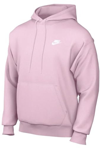 Nike Felpa con Cappuccio Eco Rosa Bianco M