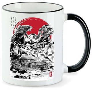 T-Nerds - Attack on Japan Temple - Tasse Mug Kaffeetasse Teetasse - Schwarz