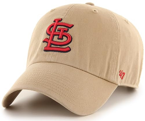47 MLB Baseballkappe mit verstellbarem Riemen, für Erwachsene, Einheitsgröße, Khaki, St. Louis Cardinals, Einheitsgr��e