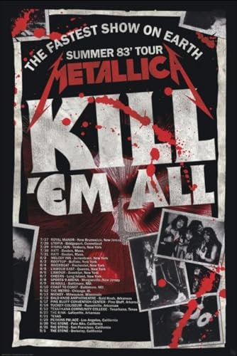 Grindstore Metallica Kill 'Em All 83 Tour Maxi-Poster, laminiert