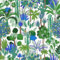 VEELIKE Blue Green Tropical Wallpaper Self Adhesive Oasis Tree Wallpaper Cactus Green Leaf Wall Paper Floral Wall Mural Botanical Art Deco Contact Paper for Furniture Bathroom Bedroom 44.5cm×300cm