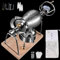 ATLION Popcornmaschine Aus Edelstahl 304, Hand-Mini-Popcornmaschine, Chinesische Vintage-Popcornmaschine, Manuelles Kurbel-Popcorn, Geschenke FüR Die Party Zu Hause(300ML)