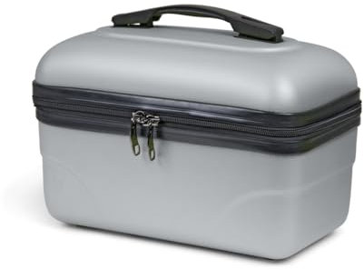 Kinston Kosmetiktasche für Reisen – Großes Fassungsvermögen, Wasserdicht, Leicht, Mehrere Fächer, Make-up Tasche, Grau