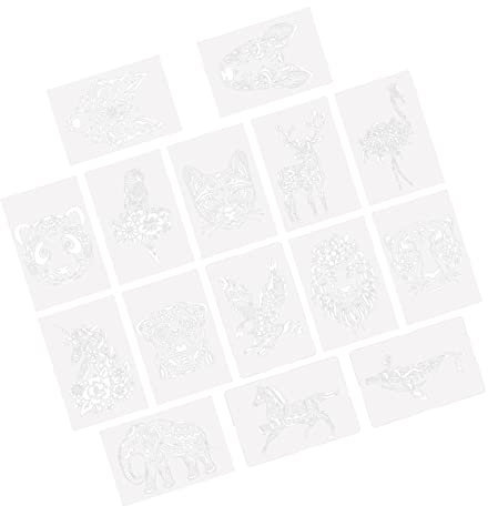PLAFOPE 15stücke Teiliges Tier-schablonen Für Mädchen Kreative Malvorlagen Langlebigem Einhorn Für -projekte Und Malspaß