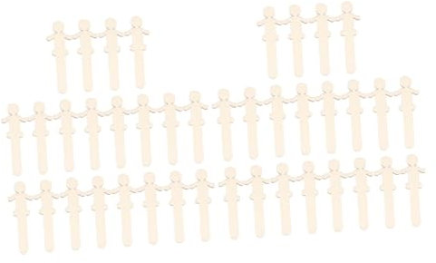 VILLFUL 4paquetes Manualidades De Madera Para Trozos De Madera Caricatura Palos De Vacíos Para Decoraciones De Bodas y Cumpleaños Proyectos