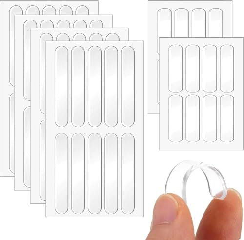 KUMSODE Gommini Adesivi, 56 Pezzi Silicone Gommini di Protezione Antiscivolo, Gommini Paracolpi Trasparente per Porte, Mobili, Laptop, Cassetti, Armadiett, 2 Stili