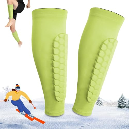 Schienbeinschoner Skifahren,1 Pair Schienbeinschoner für Fußball,Shindefender Shin Guards, Kollisionsschutz für Fußball, Schienbeinschoner Abdeckung für Sport für Kinder und Erwachsene