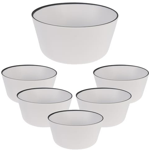 Bruchsicheres Camping-Geschirr Set aus Melamin - wieder verwendbar Spülmaschinengeeignet - wiederverwendbar (6 x Müslischalen (10 x 5,5 cm))