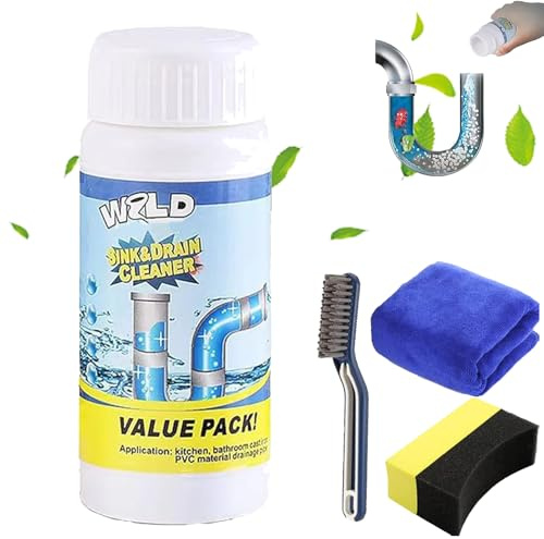Wild Sink and Drain Cleaner, Powerful Sink & Drain Cleaner, Dr-ain Unblocker Liquid Heavy Duty, for Kitchen Bathroom Toilet Shower Deodorizing and Cleansing (1 Pcs)