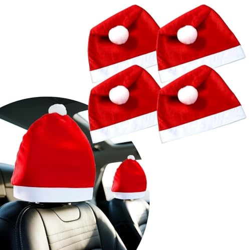 Walenbily Auto Deko Weihnachten,8er Set Weihnachtsdeko für Auto mit Hellem Aussehen,Bequemem Material und Universeller Passform,Praktisch,Langlebig und Einfach zu Montieren,Ideales Geschenk