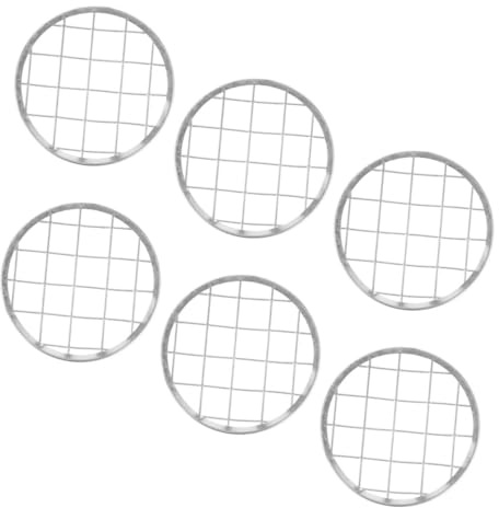 VALICLUD 6pcs Metal Floral Grid Inserts for Mason Jar Lids Multi-functional Flower Organizer with Stable Grid Structure for Vase Stem Holder Reusable Mason Flower Jar Supplies