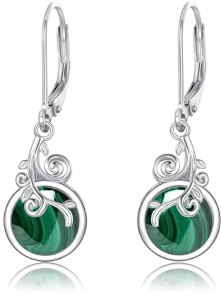 REDSUN Mondstein Tropfen Ohrringe 925 Sterling Silber Damen Keltischer Schmuck Leverback Mondstein/Türkis/Opal Hypoallergen Elegante Hängende Ohrringe Geschenk für Freundin Frau Mutter Geburtstag