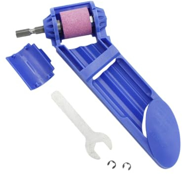 Bohrerschleifmaschine 2–12, 5mm für Handbohrer, Blau | Kunststoff und Metall, Tragbares Zubehör für Geradbohrer, Vielseitig Nutzbar