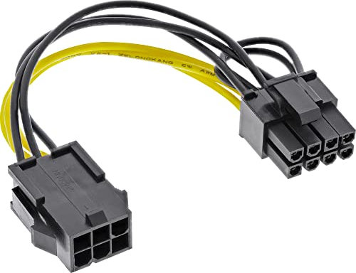Mainboard Strom Adapter PCI-Express 6pol auf 8pol Netzteil Stecker Grafikkarte PCI-Express Ansch
