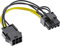 Mainboard Strom Adapter PCI-Express 6pol auf 8pol Netzteil Stecker Grafikkarte PCI-Express Ansch