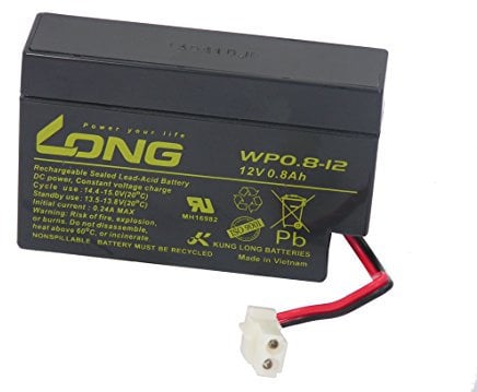 Akku Kung Long WP0.8-12 12V 0,8Ah AMP-Stecker AGM Blei Batterie wartungsfrei