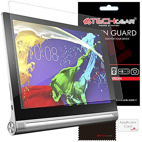 TECHGEAR [Pack of 3] Screen Protectors for Lenovo Yoga Tablet 2 8 (Yoga 2 8 inch Tablet) - Ultra Clear Lcd Screen Protector Guard Covers With Screen Cleaning Cloth & Application Card