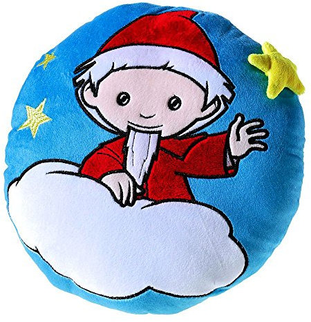 Unbekannt Kissen Wolke und Sterne | Sandmann | Kuschelkissen | Dekokissen | rund | 25 cm