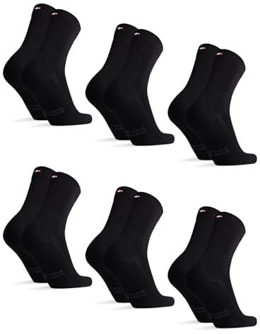 DANISH ENDURANCE 6 Paar Bambus Business Socken, Bunte Sommersocken, Superweich & Atmungsaktiv, Anti-Blasen, Unisex für Herren & Damen, Schwarz, 43-47