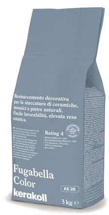 Kerakoll FUGABELLA COLOR KK26 stucco resina cemento decorativa piastrelle ceramiche mosaici e pietre naturali 3 KG