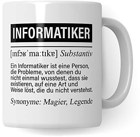 Pagma Druck Informatiker Tasse, IT Informatiker Geschenke lustig, Programmierer Becher Debugging Spruch Programmieren Informatik Geschenkidee, Entwickler Coder Developer Kaffeetasse