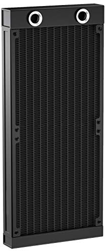 CLDIY Wasserkühlungskühler, G1 / 4-Gewinde-Heizreihenkühler 12-Rohr-Aluminium-Wärmetauscher-Kühler für PC-CPU-Computer Wasserkühlsystem DC12V 240 mm