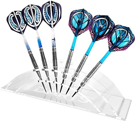 Dart Ständer Acryl, Dart Display, Dartständer Steeldarts für 12 Dartpfeile, Dartständer Softdarts (ohne Pfeile)