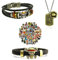 HJYZY Anime Lufy Lot de 13 colliers en cuir synthétique avec tête de mort punk et alliage Zoro, Zinc, Pas de gemme
