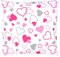 TupTam Kinder Kissenhülle Kissenbezug Dekorativ Gemustert Kinderzimmer, Farbe: Herzen Rosa/Grau, Größe: 80 x 80 cm