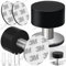 Weploda Türstopper Wand, 2 Stück Türstopper, Türstopper Boden, Edelstahl Stahl Türstopper Wand, 1,49 x 1,49 Zoll, Doppeltürstopper Mit Schalldämpfer (schwarz)