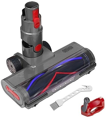 suzao Cepillo para el Cabezal Dyson V7 V8 V10 V11 V15 sv10 sv12 sv14 sv15, Recambio Cepillo con 4 LED y Bloqueo de gatillo, Accesorios Dyson para Alfombras, Suelos,Parquet