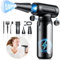 Electric Compressed Air Duster - 33,0000 RPM High-Speed Air Blower Fan, Mini Rechargeable Cordless Turbo Jet for Computer, Car, Keyboard and Home Outdoor Dust Cleaning, Replaces Canned Air