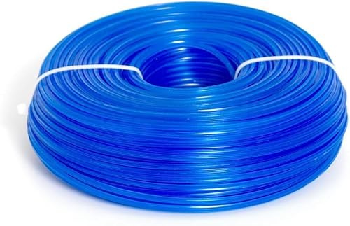 pokm toolsmarket - 2.4mm / 100m Mähfaden Stark, Trimmerfaden Rasentrimmer Faden, 5-kant Stern, Freischneider Faden, starker Sternquerschnitt, Unkrautschneider, Blau