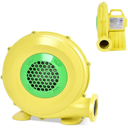LIFEZEAL Souffleur Château Gonflable, Gonfleur Électrique avec Moteur, Câble d'alimentation de 3,8m, Pompe Electrique à Air avec Poignée, Ventilateur pour Décoration Gonflable (450W)
