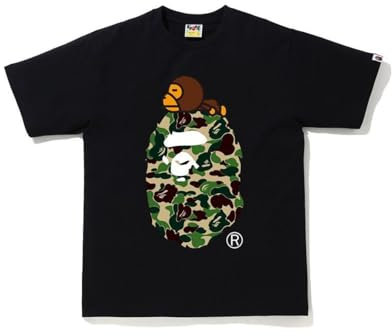 FDTURES 24ss Trendy Casual Top Bap Langfristige Paar Mode Reine Baumwolle Doppelgarn Männer Und Frauen Casual Sport Kurzarm T-Shirt-color3||M