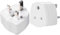 PacuM India to UK Plug Adapter 2 Pack UK Travel Plugs Converter Mains Plug 3 Pin Tourist Adaptor with 5A Fuse for Type D Appliance for Business Family Travel Outdoor