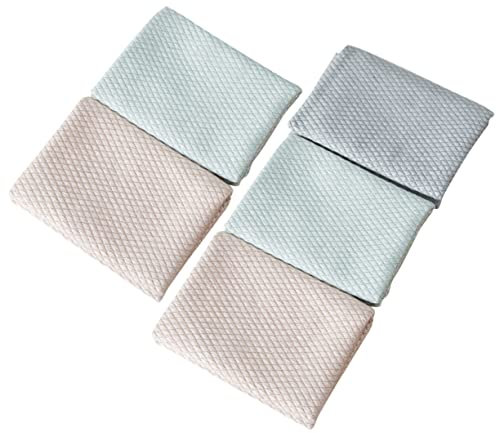 FRCOLOR Panni Per La Pulizia Morbidi E A Squame Di Pesce - Set Da 5 Pezzi Strofinacci Da Cucina Assorbenti Per Una Facile Pulizia