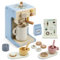 Aischens Cafetières en Bois Enfant- 22 Pièces, Machine à Café en Bois pour Enfants, Machine à Café/Expresso et Dessert Jouets Jeux de Rôle Éducatif, Ustensiles de Cuisine Cadeau pour Garçons Filles 3+