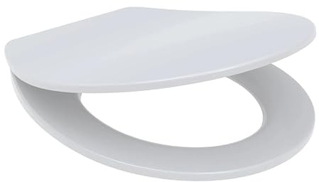 WISA AquariusS Universal-Toilettensitz, Softclose, Schnellverschluss, Duroplast, farbecht, kratz- und verschleißfest, Topfix-Befestigung, Slimline