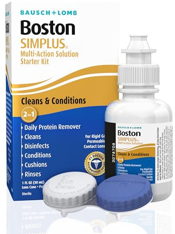 Boston SIMPLUS RGP Contact Lens Solution Travel Kit & Case, 1 Fl Oz