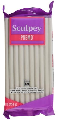 Sculpey Premo Polymer Oven-Bake Clay - Pearl, 1lb Bulk Bar