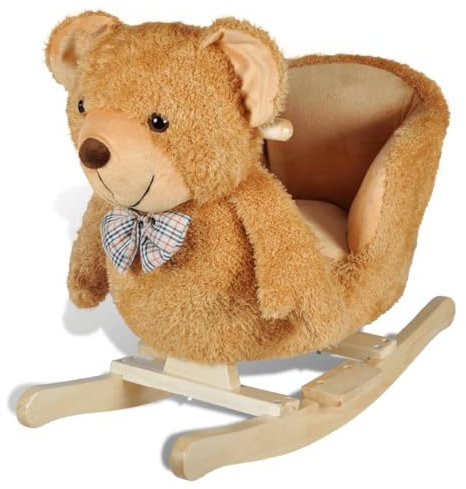 vidaXL Baby Schaukeltier Teddybear Schaukelpferd Schaukel Spielzeug Kinder