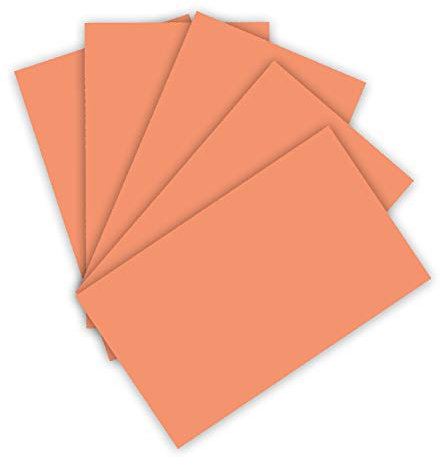 folia 614/50 45 - Fotokarton DIN A4, 300 g/qm, 50 Blatt, lachs - zum Basteln und kreativen Gestalten von Karten, Fensterbildern und für Scrapbooking